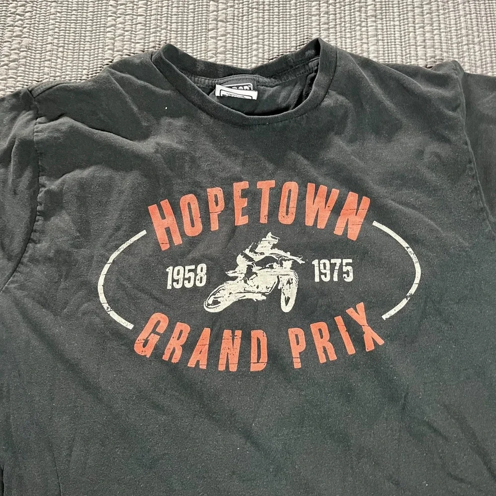Vintage 90s Elrod‎ Racing Hopetown Grand Prix T-Shirt Black Men's Large Moto